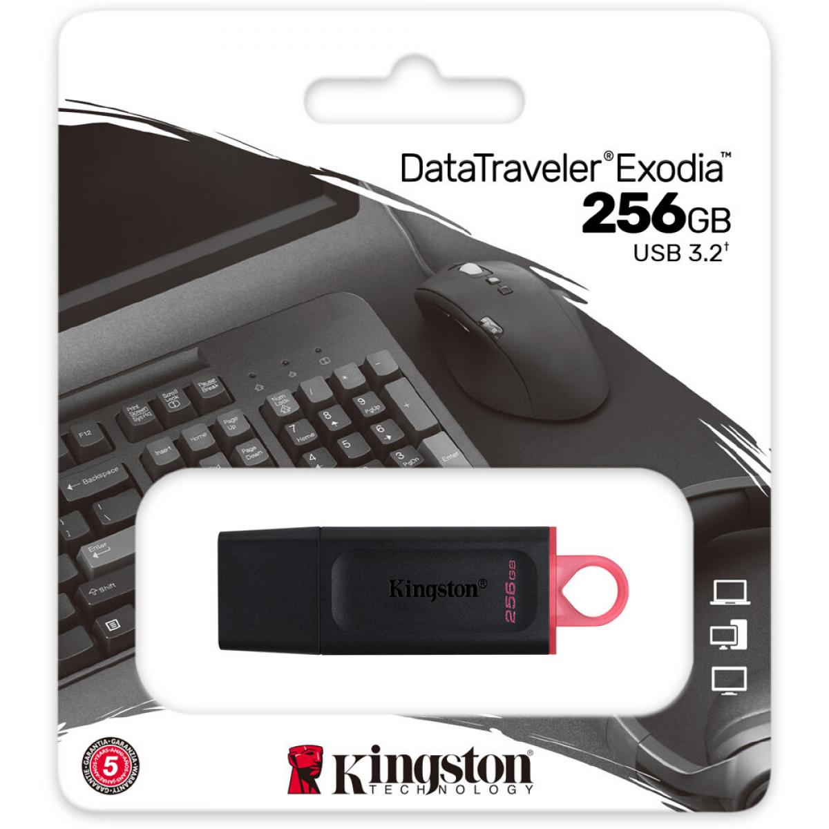 Kingston Flash 256GB DataTraveler Exodia - USB 3.2 Kingston Flash 256GB DataTraveler Exodia - USB 3.2